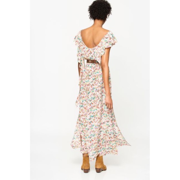 Zadig & Voltaire / Reen Butterfly-Print Maxi Dress Cream - Picture 4 of 11